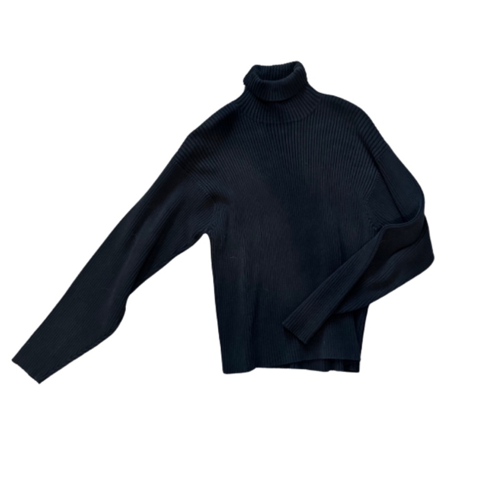 Vintage 90s Tommy Hilfiger Black Turtleneck Sweater